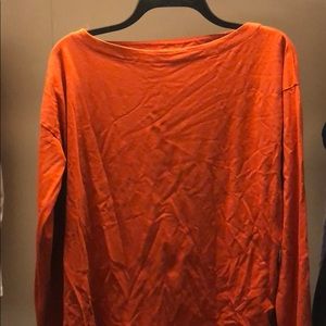 J Jill boatneck LS tee burnt orange